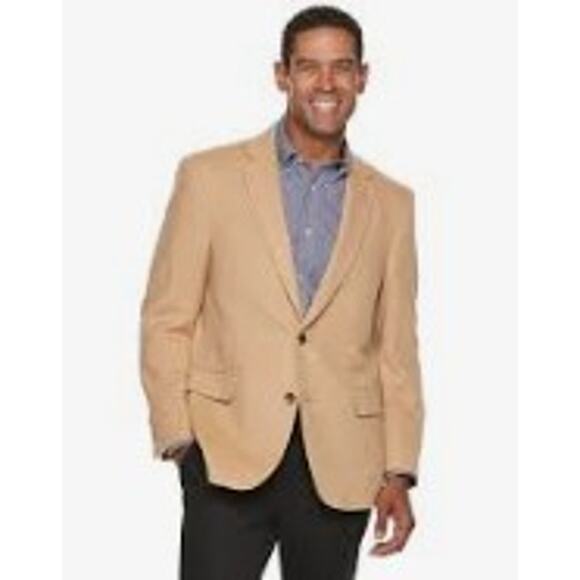 Chaps Men’s Sport Coat Tan Jacket Size 44 Regular - Picture 1 of 9